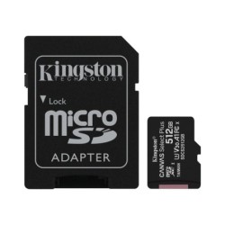 SD-MICRO KINGSTON 512GB incl Adapter CLASS10 U3 UHS-I V30 + ADATTAT