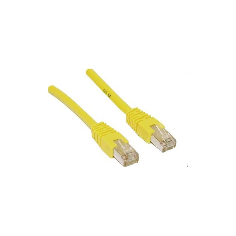 Cavo patch CAT6 05 m giallo S/FTP 2xRJ45 LSOH CU