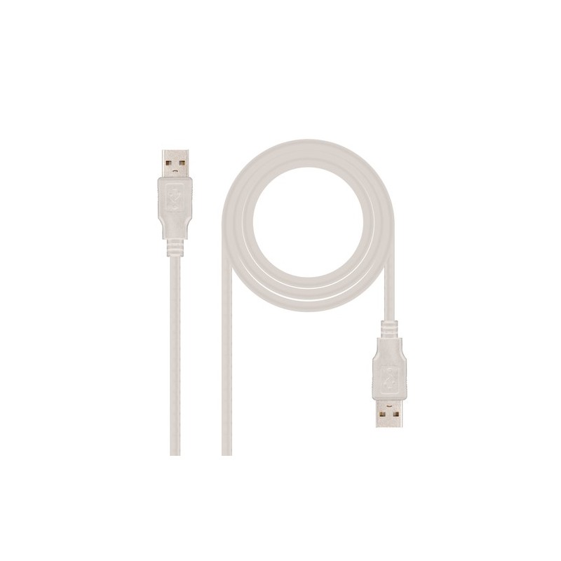 Nanocable 10010302 cavo USB 1 m USB 20 USB A Beige