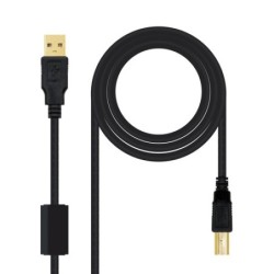 Nanocable 10011202 cavo USB 2 m USB 20 USB A USB B Nero