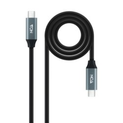 Nanocable 10014301 cavo USB 1 m USB4 Gen 2x2 USB C Nero