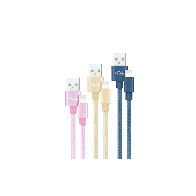 Nanocable 10100401-CO2 cavo Lightning 1 m Blu Oro Rosa