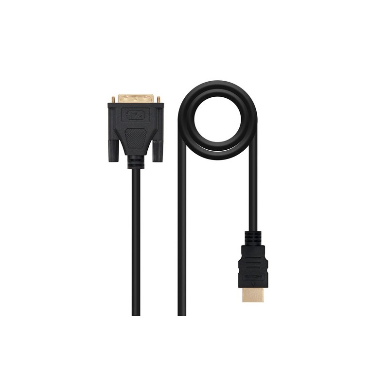 Nanocable HDMI - DVI 3m HDMI tipo A Standard Nero