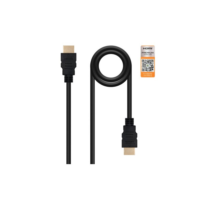 Nanocable HDMI V20 1m cavo HDMI HDMI tipo A Standard Nero