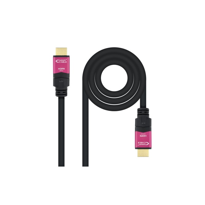 Nanocable 10153715 cavo HDMI 15 m HDMI tipo A Standard Nero Rosa