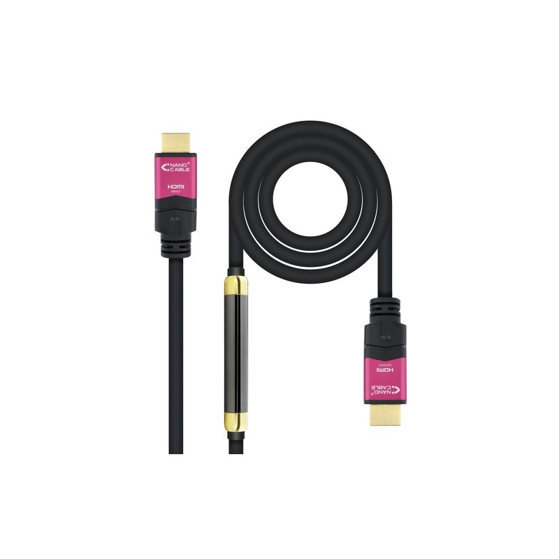 Nanocable 10153725 cavo HDMI 25 m HDMI tipo A Standard Nero Rosa