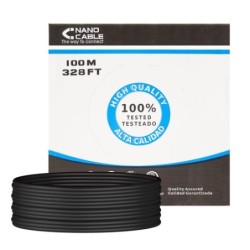 Nanocable 10200302-EXT-BK cavo di rete Nero 100 m Cat5e U/UTP UTP