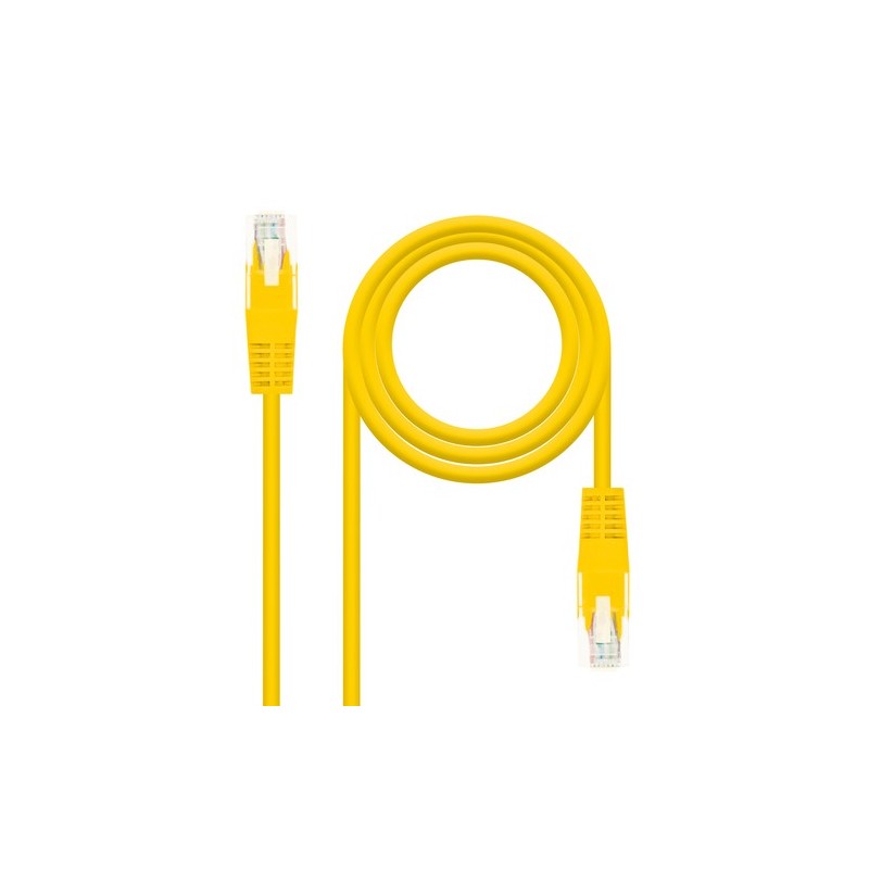 Nanocable 10200401-Y cavo di rete Giallo 1 m Cat6e U/UTP UTP