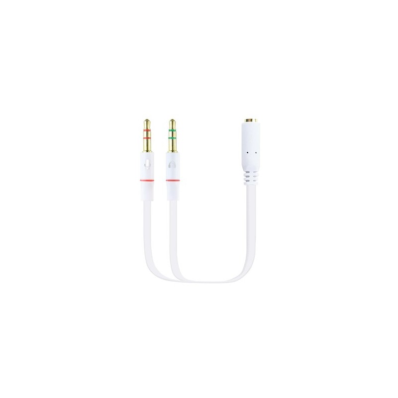 Nanocable 10241203 cavo audio 02 m 2 x 35mm 35mm Bianco