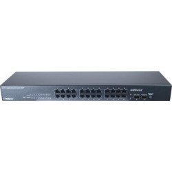 deXlan - Switch - non gestito - 24 x 10/100/1000 2 x SFP - montabile 