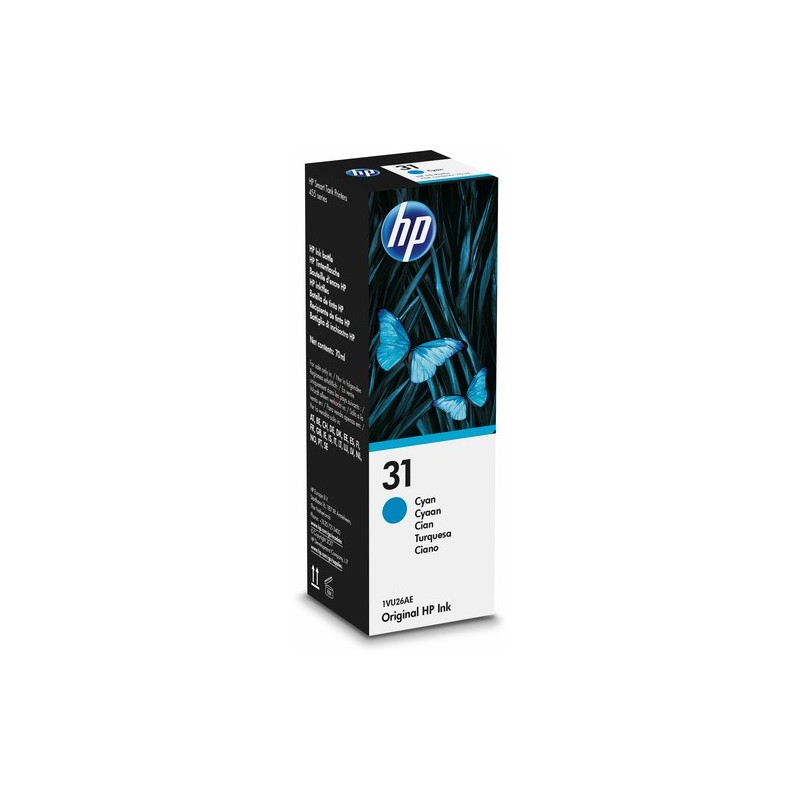 HP 31 70-ml Cyan Original Ink Bottle Originale