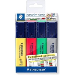 STAEDTLELER TEXTSURFER CLASSE CLASSIC 364 PACCHETTO DI 4 MARKER FLUOR