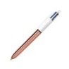 BIC 4 Colori rosa oro retrattile a sfera Boligraph - 10 mm Middle Pu