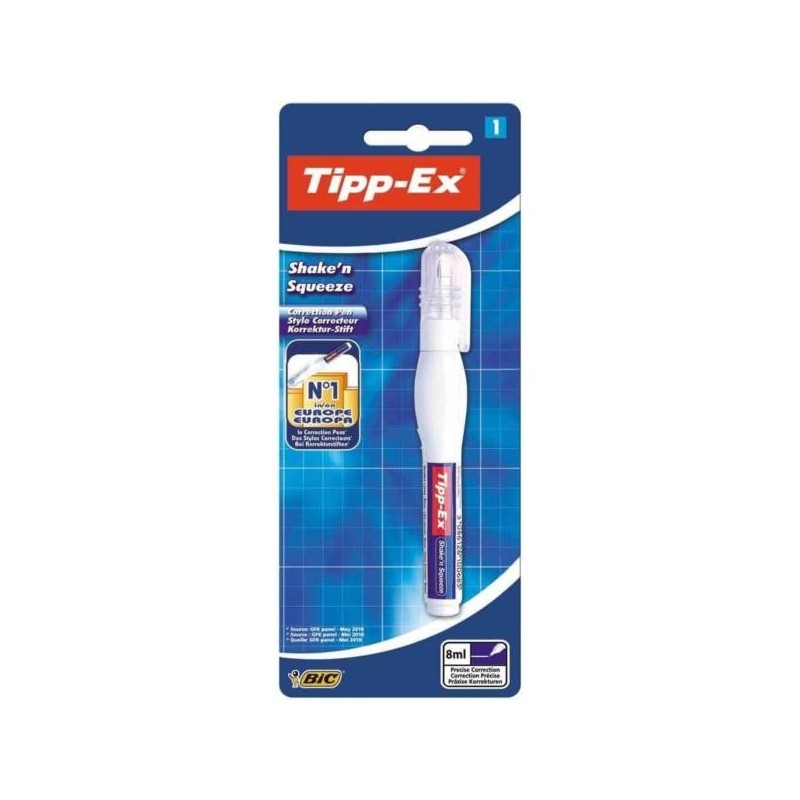 TIPP -Ex Squeeze Squeeze Lapiz Corrector 8ml - Formula di asciugatura