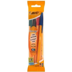 Bic Orange Orange Original Fine Pacco di boligrafi a 4 palline - punt