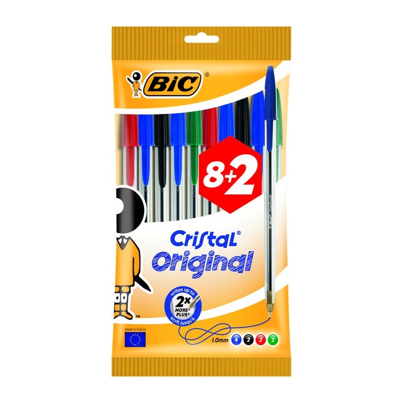 Boligraphs originale di bic cristallo boligrafi - punta rotonda da 1