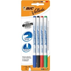 BIC VELLEDA 1721 Pacchetto di 4 marker in ardesia - punta sottile - i