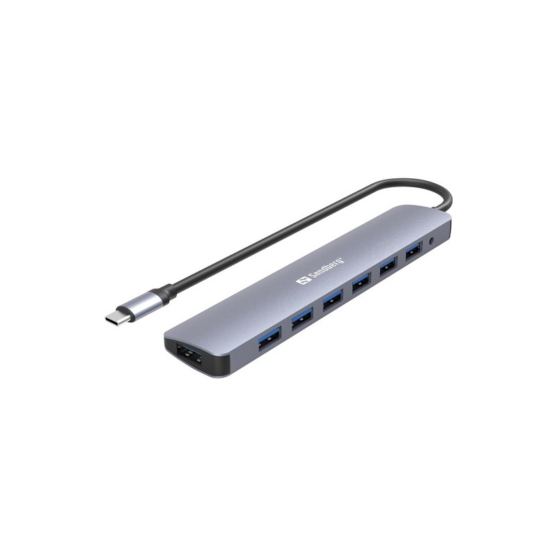 Sandberg 136-40 hub di interfaccia USB 32 Gen 1 31 Gen 1 Type-C 5