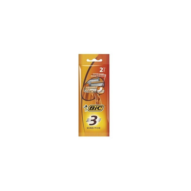 BIC Sensibile 3 Pacchetto di 2 affari afettibili usa e getta - Strisc