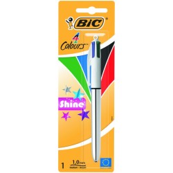 BIC 4 Colurs Shine Boligraph di sfera retrattile - 10 mm punta media