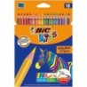 Bic Kids Evolution Stripes Box di 18 penchi di colori assortiti - Pro