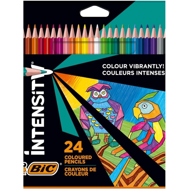 Bic Color Up Scatola di intensità di 24 matite triangolari di colori