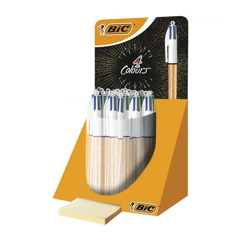 BIC 4 colori Frozen Distrattable Ball Boligraphs Expositor - 10 mm m