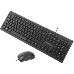 Tastiera Tacens Pack USB + mouse ergonomico 1200dpi 3 pulsanti - cavo