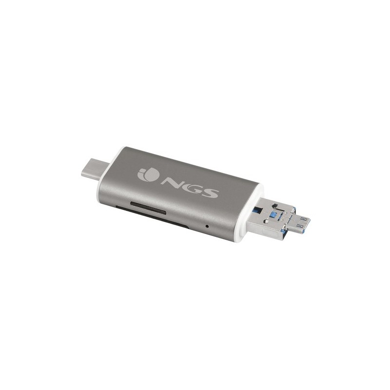 NGS ALLYREADER lettore di schede USB/Micro-USB Grigio Bianco