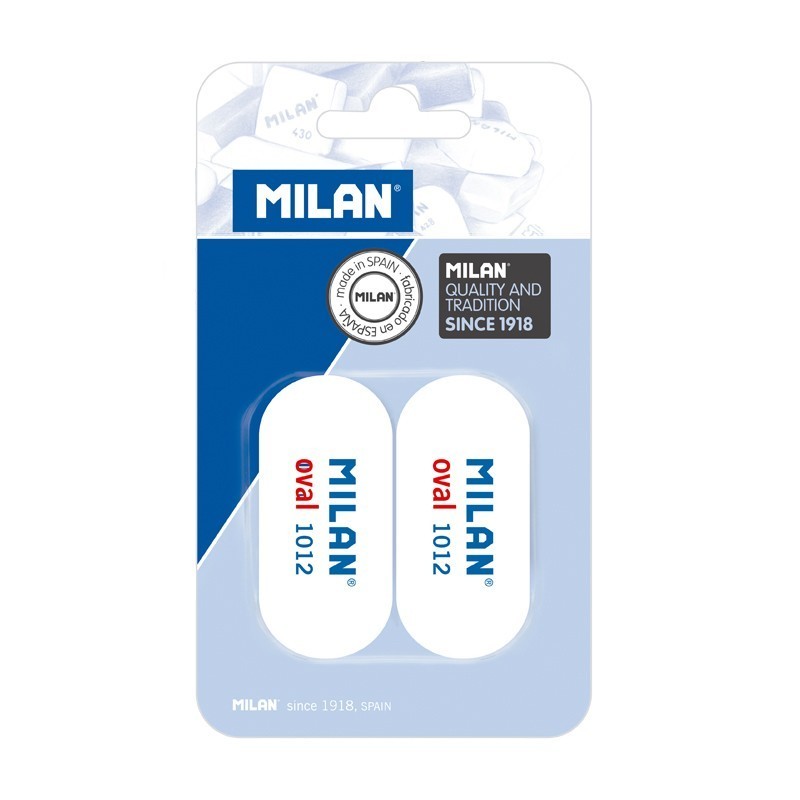 Milan 1012 Pacchetto di 2 gomme ovali - briciola di pane - gomma sint