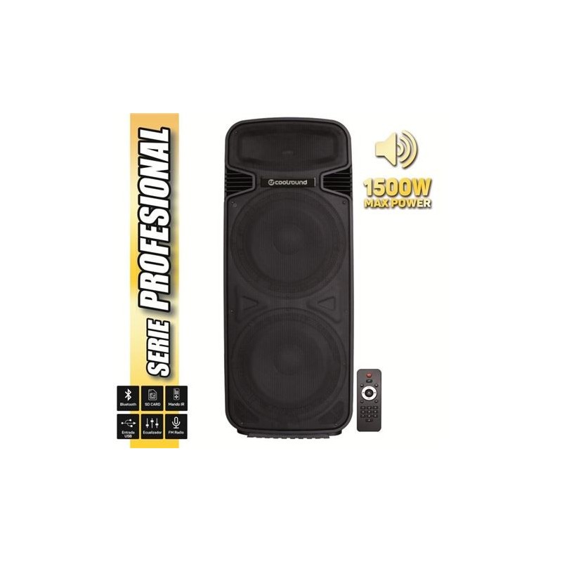 CoolSound Pro 500 Self -Skip Bluetooth 1500W 2x15 450W RMS - USB SD