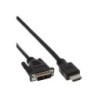 Cavo adattatore HDMI-DVI - da spina HDMI a spina DVI 18+1 - 2m