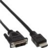 Cavo adattatore HDMI-DVI - da spina HDMI a spina DVI 18+1 - 3m