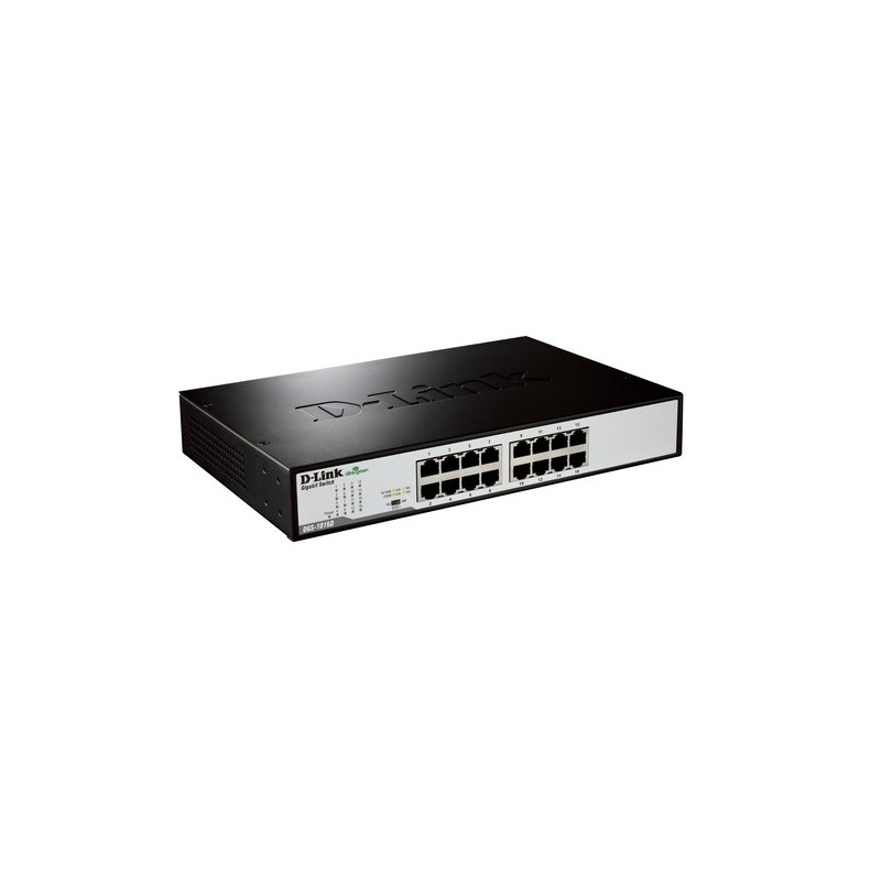 D-Link DGS-1016D/E switch di rete Non gestito Nero Metallico