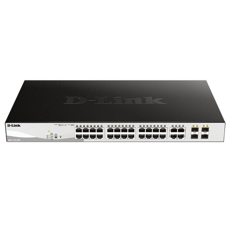 D-link switch smart 24 gigabit poe + 4 porte combinate SFP