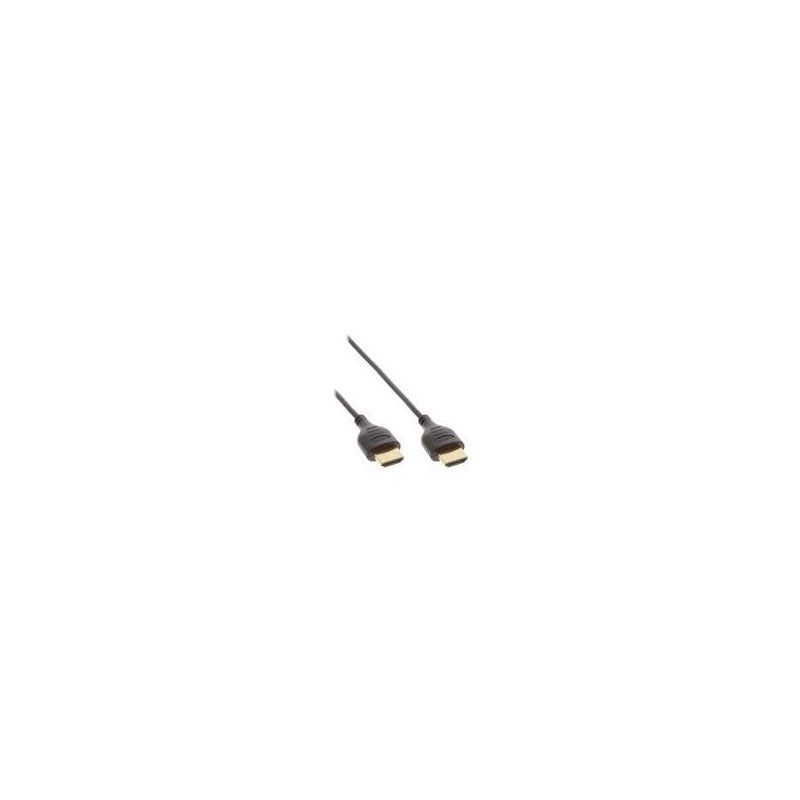 Cavo HDMI Superslim da A ad A - HS con Eth. - Premium - nero - oro - 