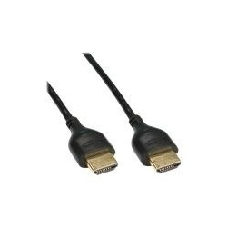 Cavo HDMI Superslim da A ad A - HS con Eth. - Premium - nero - oro - 