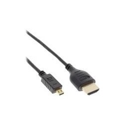 Cavo HDMI Superslim da A a D - HS con Eth. - Premium - nero - oro - 0