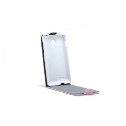 3GO DROXIO B45 Fondo Flip Vertical Cover in pelle rosa