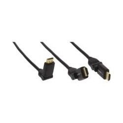 Cavo HDMI-HS con. Et. - ST-ST - conn. - nero - flessibile. gomito. - 