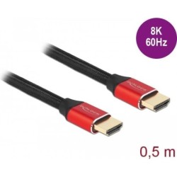 Delock Cavo HDMI ad altissima velocit&Atilde;&fnof;&Acirc;&nbsp; 48 Gbps 8K 60 Hz rosso 