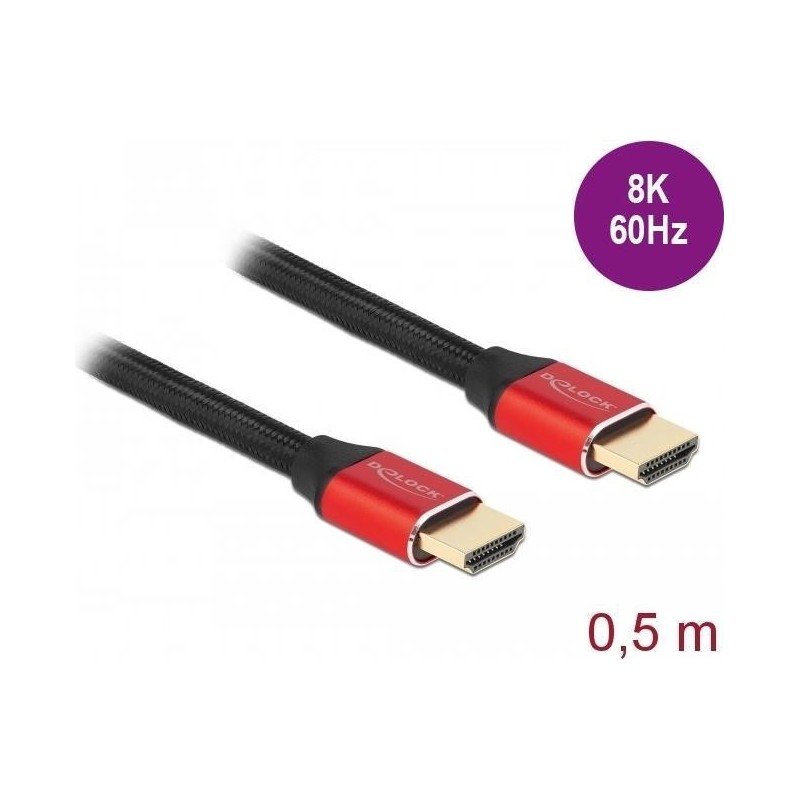 Delock Cavo HDMI ad altissima velocit&Atilde;&fnof;&Acirc;&nbsp; 48 Gbps 8K 60 Hz rosso 