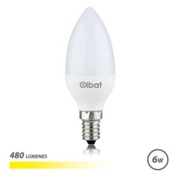 Bulbo LED Elbat C37 6W E14 480LM - Luce di queal 3000k