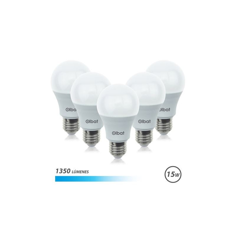 Elbat 5W 15W E27 1350lm Pack LED - 6500K Cold