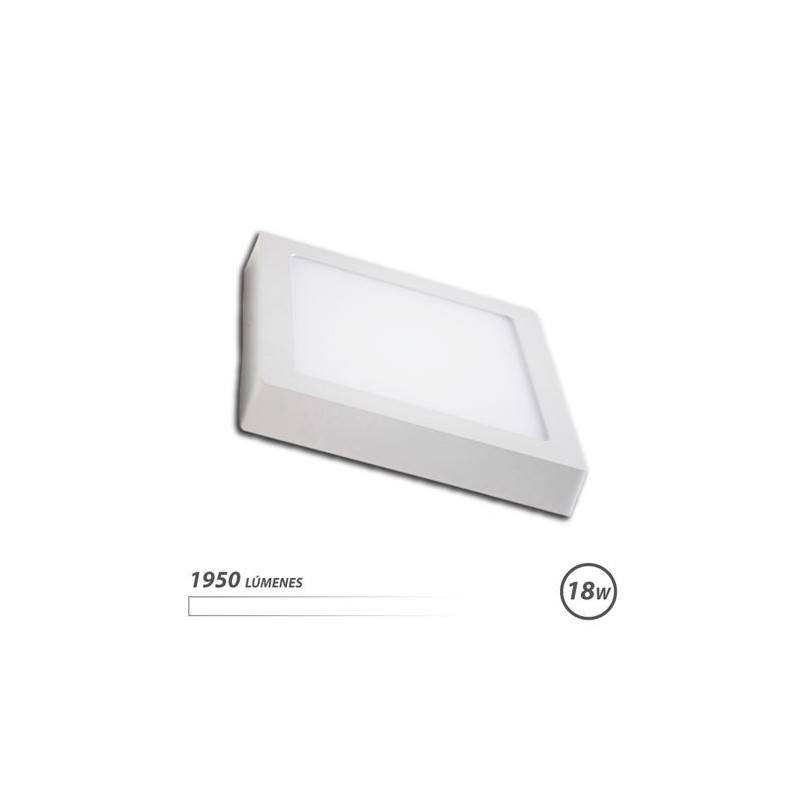 Elbat Downlight Wall 18W 1950lm - Form quadrato 225mm - 4000k Luce bi