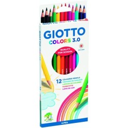 Giotto Colori 30 Pacchetto di 12 penne esagonali colorate - Mina 3 m