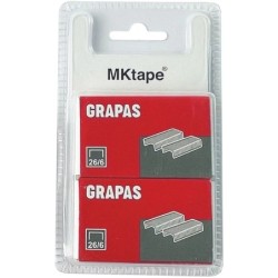 Mktape Pack di 2 scatole di 500 Staples No 26/6 Galvanized