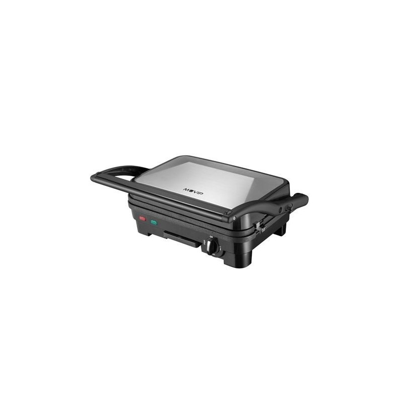 Muvip Sandwichera inox 1800W - Placca antiatrato di griglia reversibi