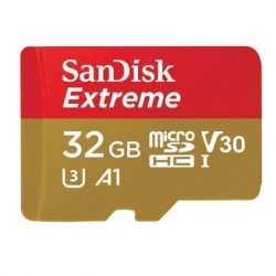 Sandisk Extreme Micro SDHC 32GB UHS-I U3 A1 Classe 10 100MB/S + Adatt