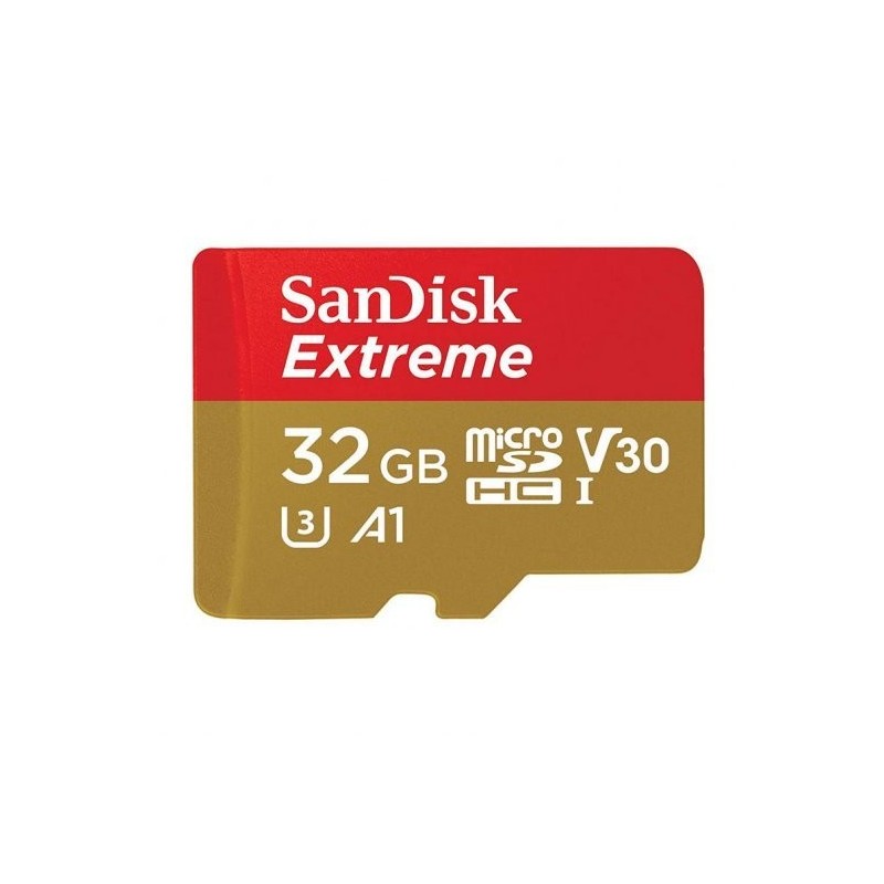 Sandisk Extreme Micro SDHC 32GB UHS-I U3 A1 Classe 10 100MB/S + Adatt